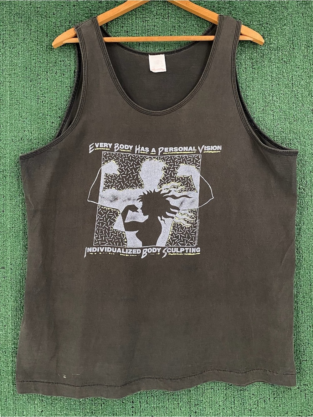 Vintage 80’s Muscle Bodybuilder Gym Single Stitch Tank Top Mens Sz Large